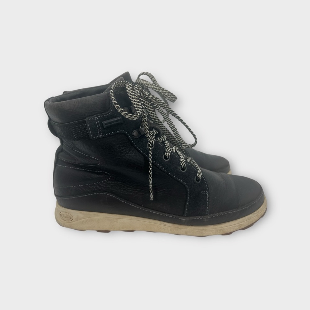 Chaco Sierra Waterproof Ankle‎ Hiking Boots Size 8 Black Leather